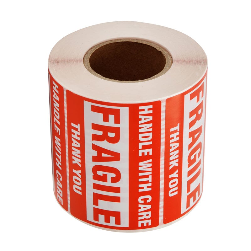 9527 Product 2'' x 3'' Fragile Stickers with Care Warning - Shipping Labels Stickers,500 Labels/Roll, 1 Roll - Image 3